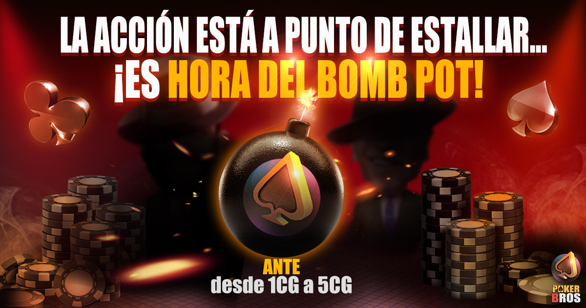 Acción Explosiva Bomb Pot llega a PokerBROS PokerBros